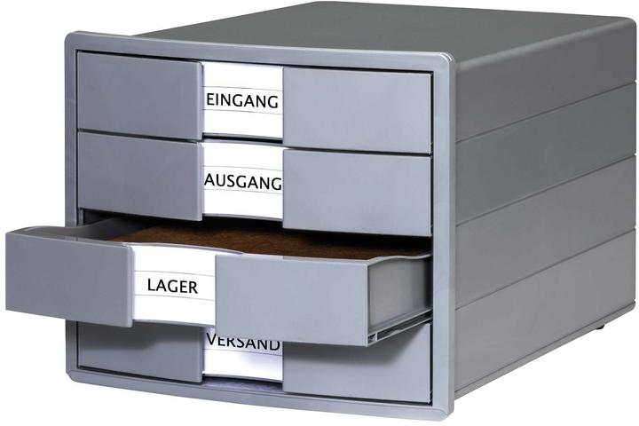 Produktbild Han IMPULS KARMA 10128-18 Schubladenbox Schwarz DIN A4, DIN C4 Anzahl der Schubfächer: 4 (A4, C4)