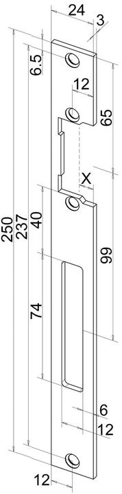 Actual product image effeff Flat striking plates for door openers (Striking plate)