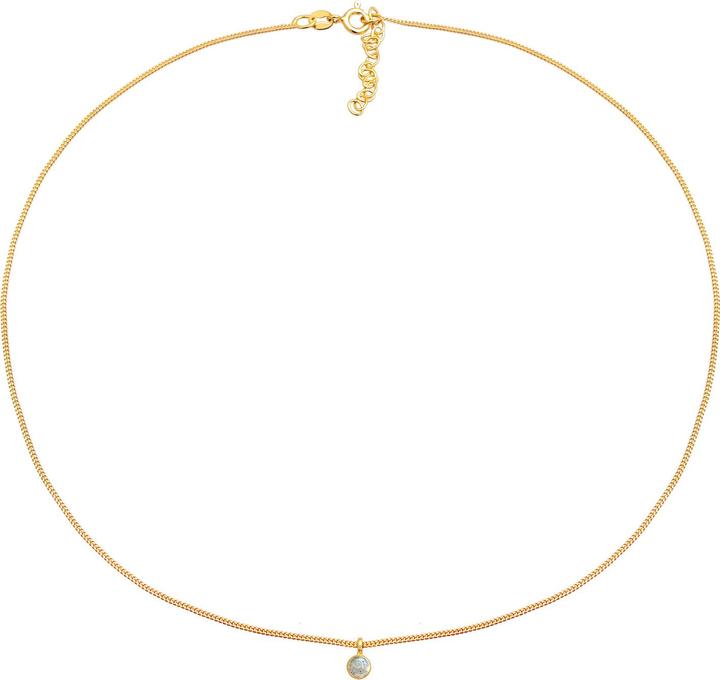 Produktbild Elli Choker, Edelsteinkette (925 Sterling Silber vergoldet, Labradorit, 36 cm)