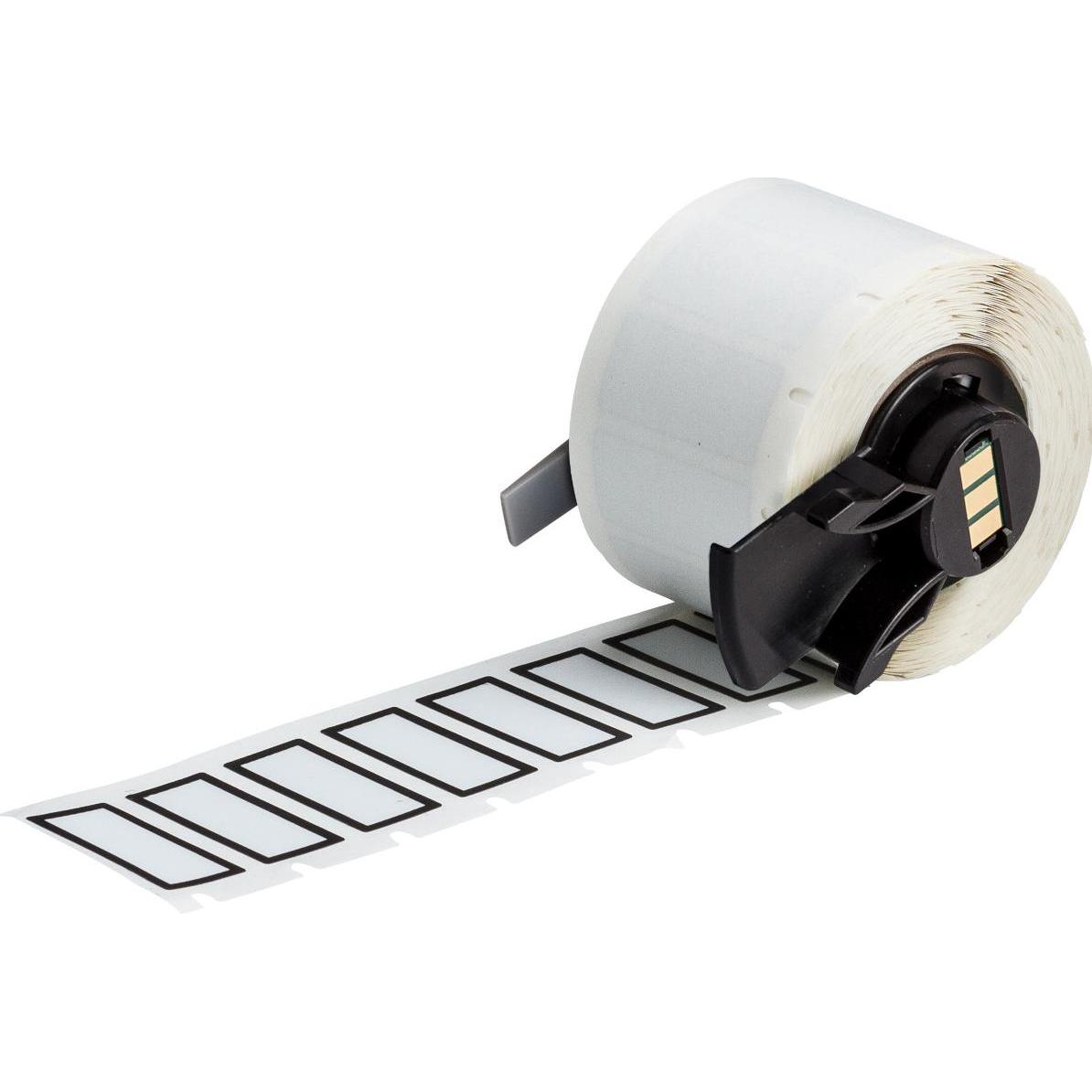 Brady, Rotolo di etichette, M6-24-486-BK, poliestere metallizzato, nero su argento, opaco, 28,70 x 12,70 mm, con nero (2.87 cm)