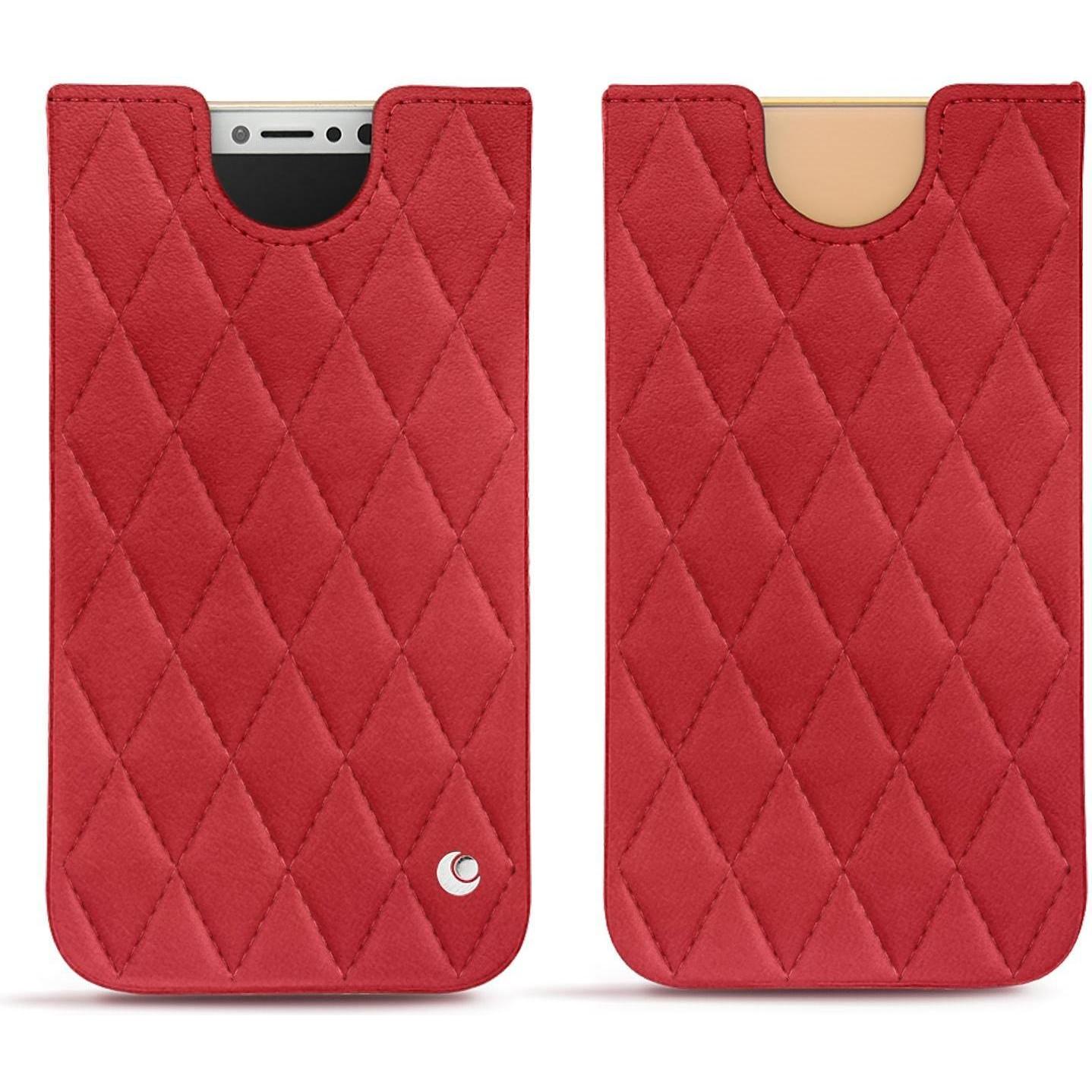 Noreve Lederschutzhülle (Apple iPhone XS), Smartphone Hülle, Rot
