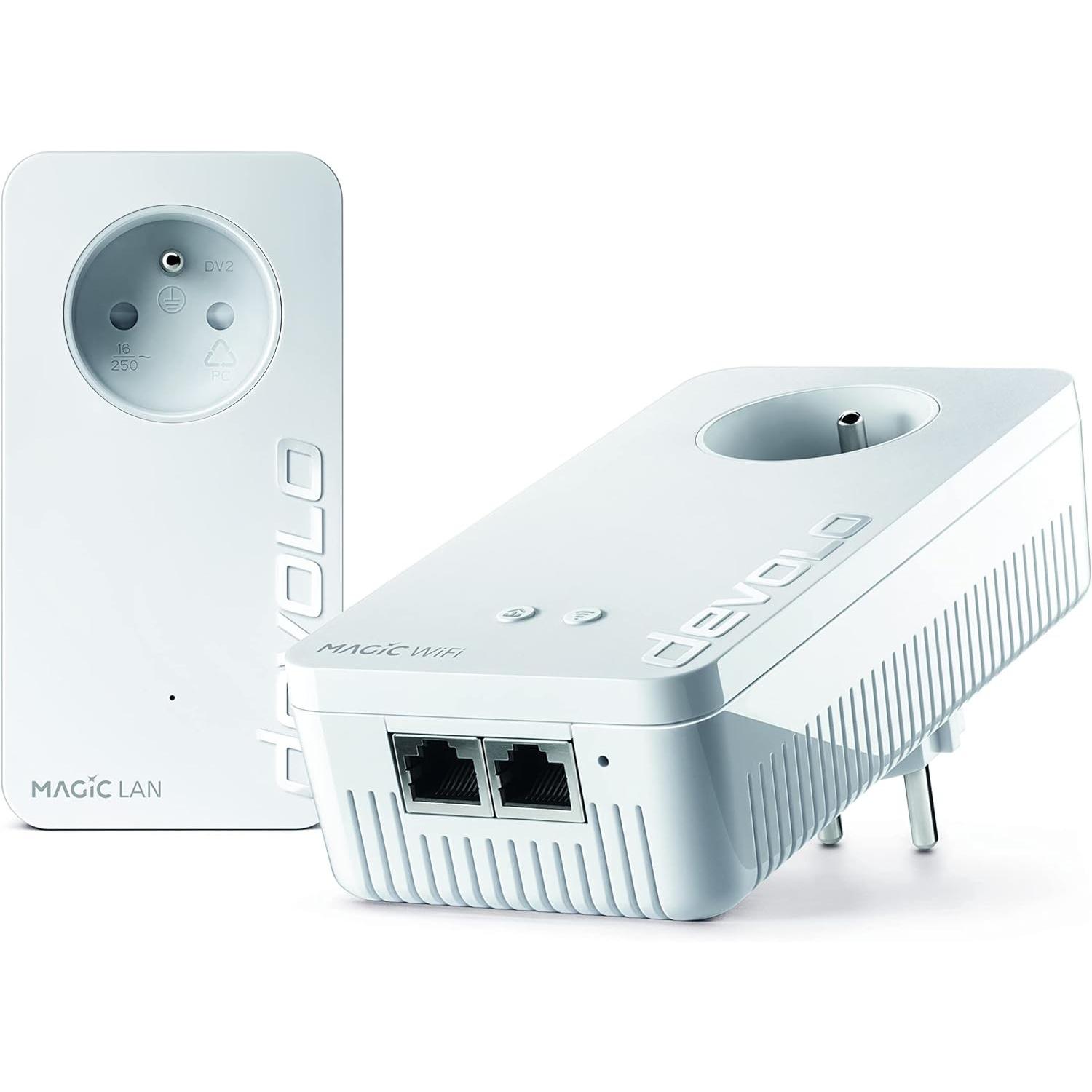 Devolo Powerline WLAN Starter Kit 2.4 GBit/s (2400 Mbit/s), Powerline, Weiss