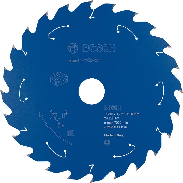 Produktbild Bosch Professional Zubehör Akku-Kreissägeblatt Expert for Wood, 210 x 1,7/1,2 x 30, 24 Zähne