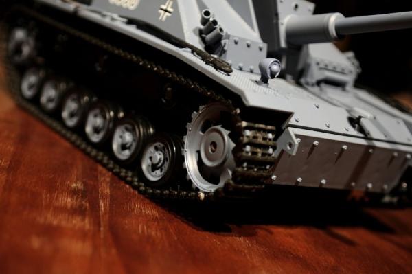 Immagine prodotto Es-toys Carro armato RC "Assault Gun III" - Stug 3 Heng Long 1:16 Grigio, fumo e suono, cambio in metallo e (RTR pronto all'uso)