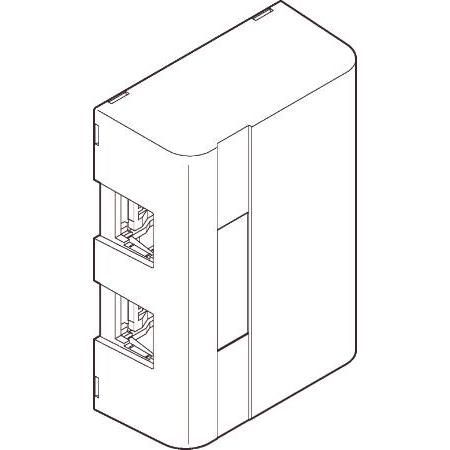 LK Montageboks Softline 1½ modul For 2 stk. Actassi konnektor Farve: lysegrå (1.20 m), Stromkabel