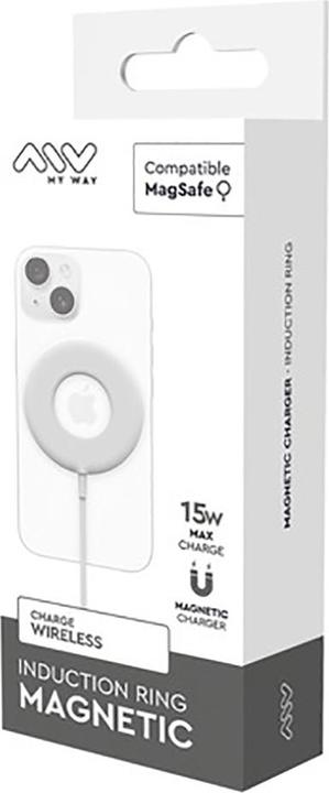 Immagine prodotto My Way Caricatore Senza Filtro Magnetico 15w Magsafe Donut Blanc (15 W)