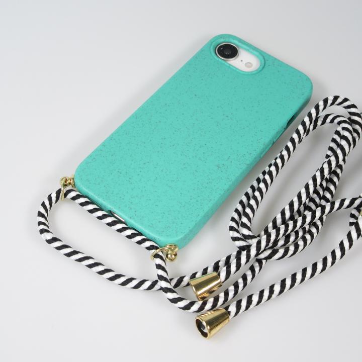 Actual product image PhoneLook Sleeve Organic Eco-Friendly Vegan with Mobile Phone Chain Necklace Turquoise
