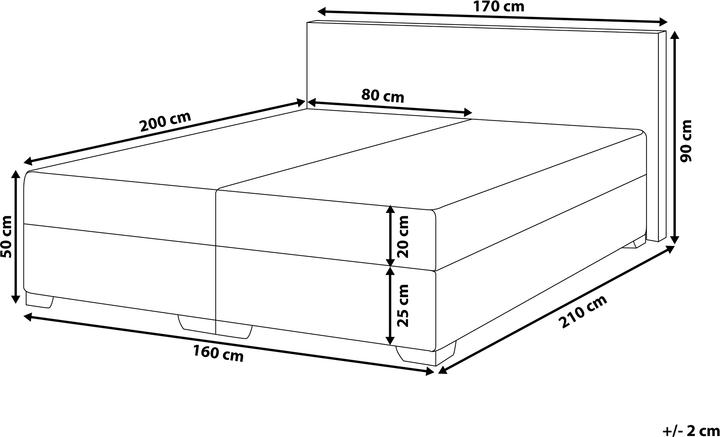 Actual product image Beliani President (160 x 200 cm)