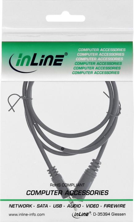 Produktbild InLine Klinke Verlängerung (1.50 m, 3.5mm Klinke (AUX))