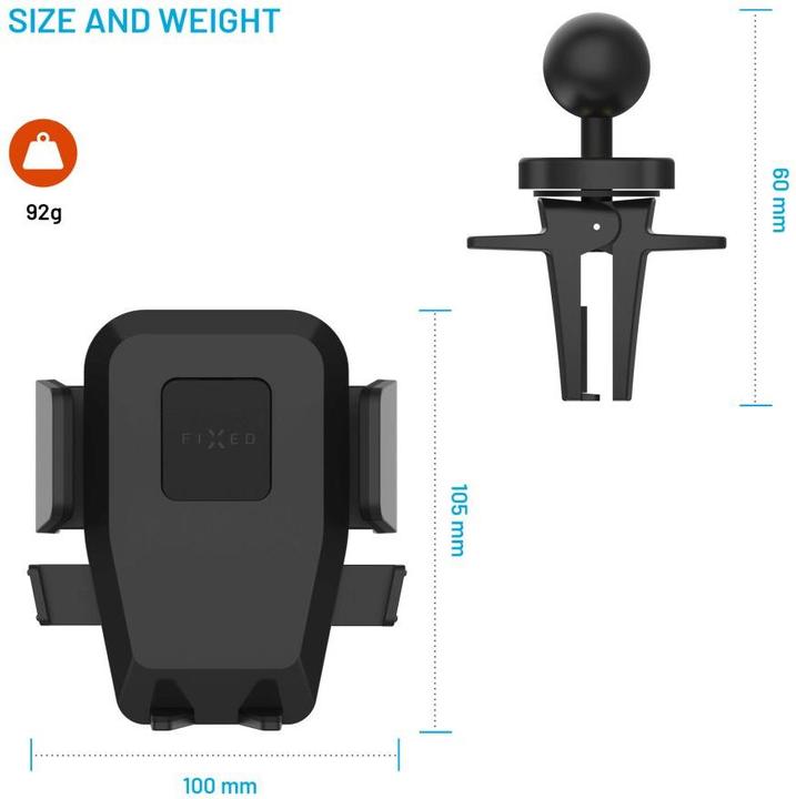 Actual product image Fixed Iconiq Vent, black