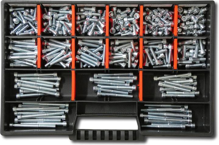 Produktbild Schraubenbox24 300 tlg Zylinderschrauben Sortiment M5 // 6mm-600mm Schrauben Set Schraubenbox DIN 912/ISO4762 Bolz (300 Schrauben pro Stück)