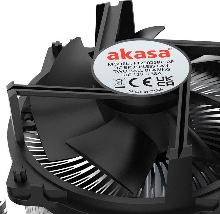 Immagine prodotto Akasa AK-CC6608BP01 Raffreddatore CPU a basso profilo - Socket LGA 1700, altezza 63,2 mm (63.20 mm)