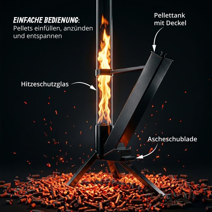Productafbeelding Relaxdays Feuerrohr-Pelletfackel
