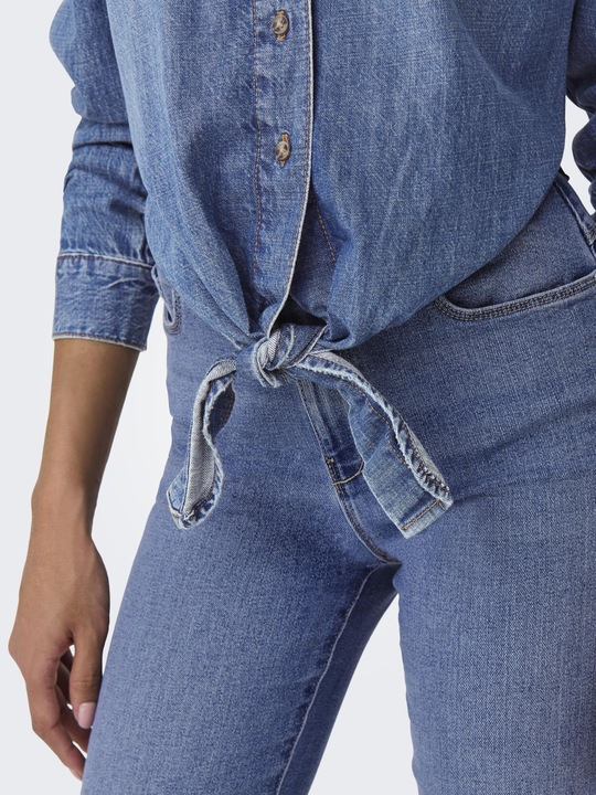 Image du produit Only Onlsevigny Lecey Ls Knot Dnm Shirt Akm (S)