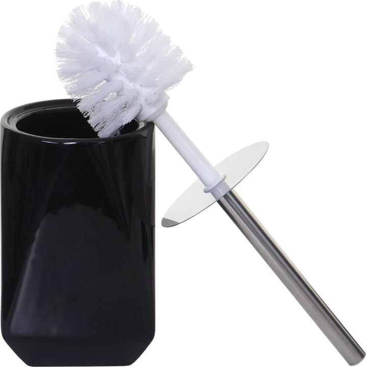 Produktbild Swisshandel24 5-teiliges Badset, WC-Garnitur Badezimmerset Badaccessoires, Keramik - schwarz