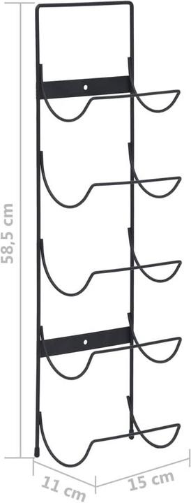 Produktbild vidaXL Weinregal (15 x 11 x 58,5 cm, 5 Fl.)
