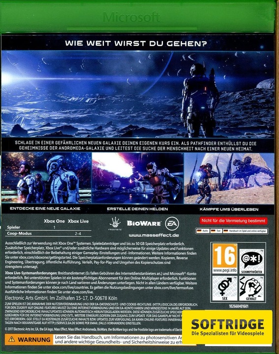 Actual product image EA Games Mass Effect Andromeda (Xbox One X, Xbox Series X, Multilingual)