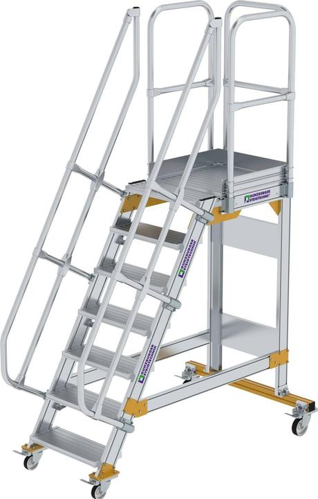 Produktbild Munk Plattformtreppe fahrbar 60° Stufenbreite 600 mm 7 Stufen (Plattformleiter, 60 cm)