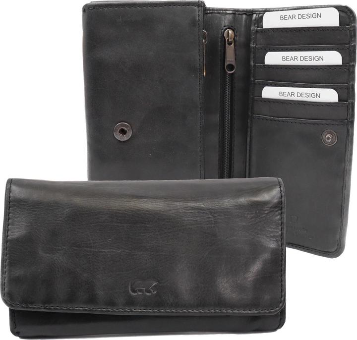 Actual product image Bear Rock Cow Lavato Leather Wallet