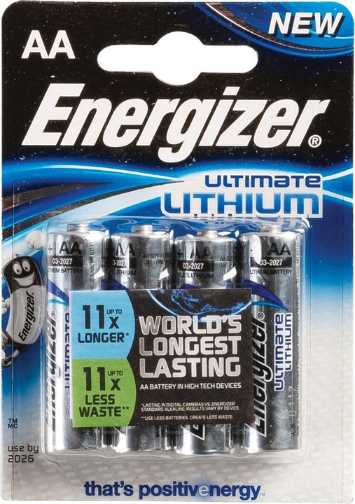Actual product image Energizer Ultimate Lithium (4 pcs., AA, 3000 mAh)