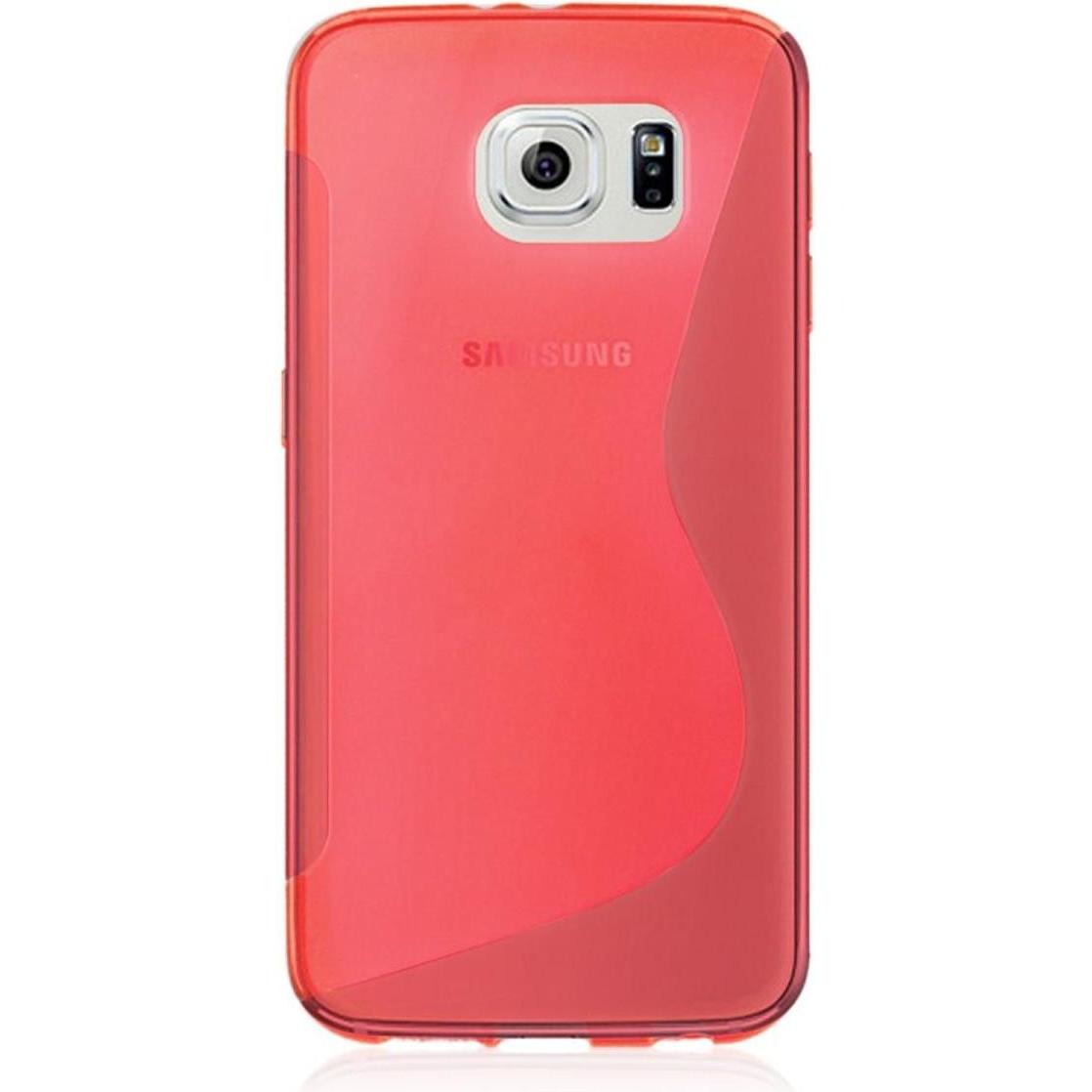 Thumbnail - König Design Handyhülle TPU Schutzhülle für Samsung Galaxy S6 SM G920F Rot (Samsung Galaxy S6), Smartphone Hülle, Rot