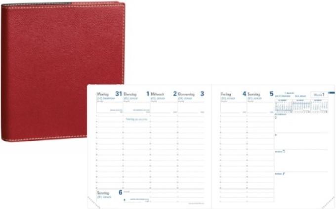 Produktbild Quo Vadis Exec.DE Club 2021 QV014078 rot, 1W/2S, 16x16cm (16 x 16 cm, Deutsch)