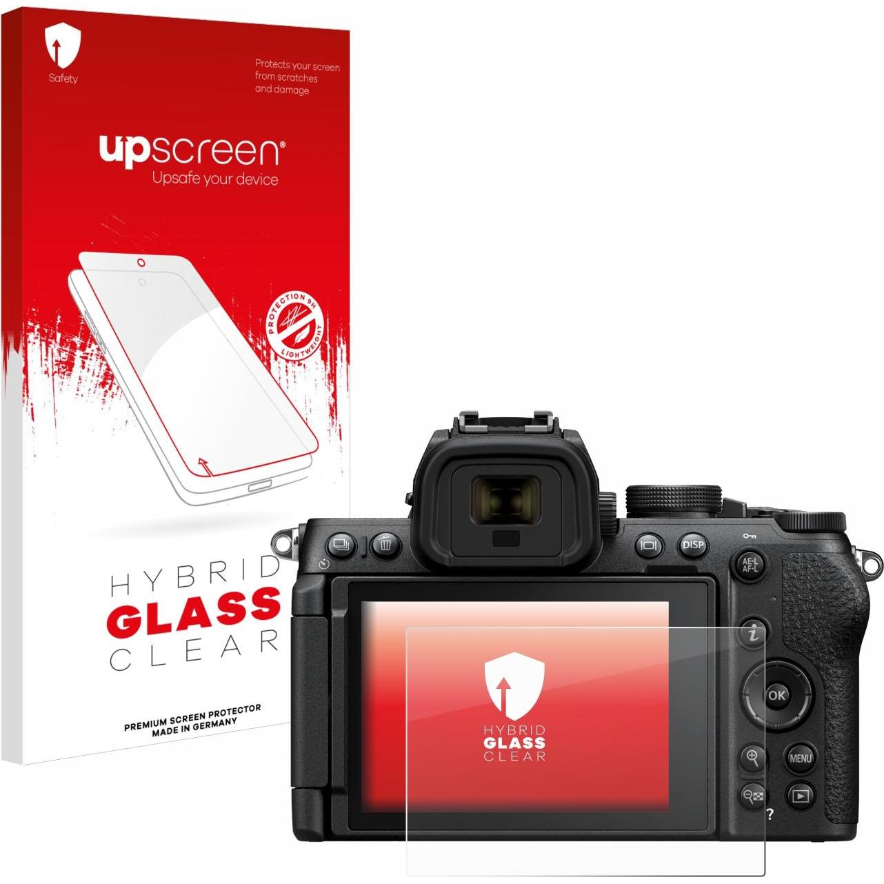 upscreen Schutzglas Schutzfolie Displayschutz Display Schutz Glas Panzer Folie klar (Displayschutz), Kameraschutz, Trans...