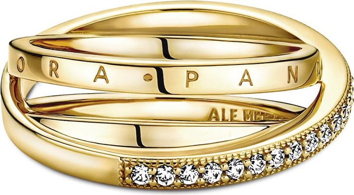 Immagine prodotto Pandora Anello a fascia tripla Shine Logo Crossover Pavé (56)