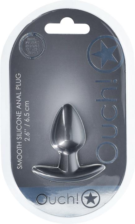 Produktbild Ouch! Glatter Silikon Anal Plug - Klein - 2.6 / 6,5 cm - Gunmetal