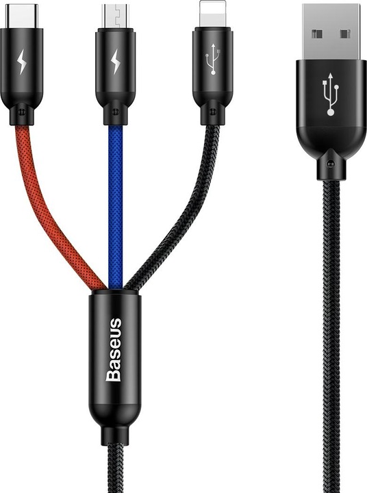 Baseus Trois couleurs primaires 3 en 1 (1.20 m, USB 2.0)