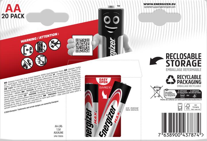 Produktbild Energizer Max (20 Stk., AA)