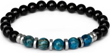 Beneto Onyx. apatite and hematite bead bracelet MINK144/20 (Hämatit, Apatit, Onyx)