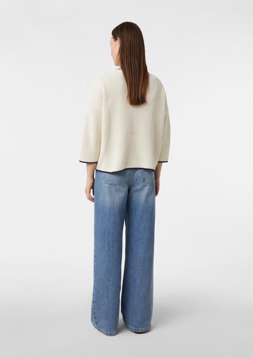 Produktbild Comma Strickpullover Pullover im Boxy Fit mit Kontrastdetails (36)