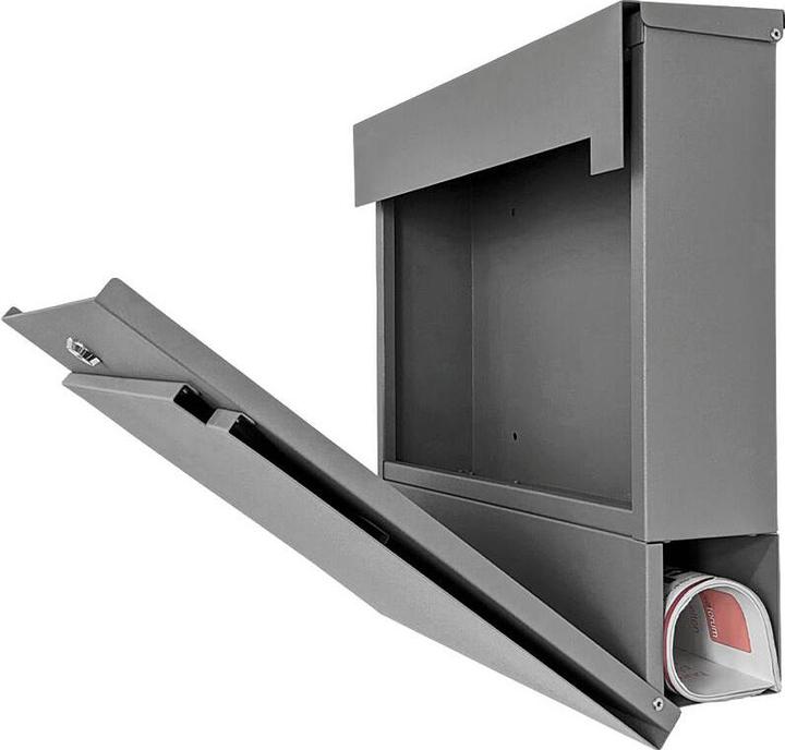 Produktbild SafePost 810 Briefkasten graualu. RAL9007 matt