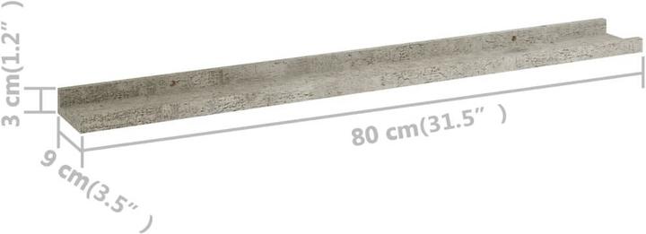 Immagine prodotto vidaXL Wandregal (80 x 9 x 3 cm)