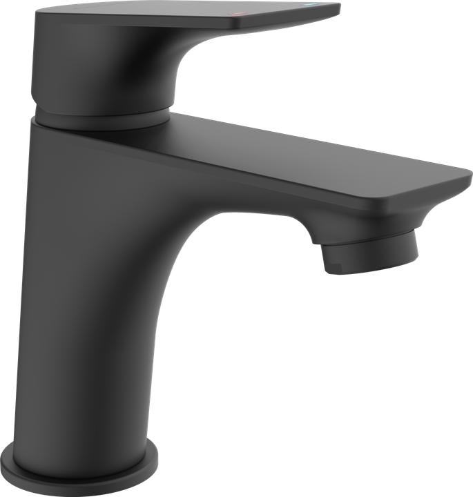 Schütte Wasserhahn Bad BOSTON Waschtischarmatur Schwarz matt Einhebelmischer Mischbatterie 33216