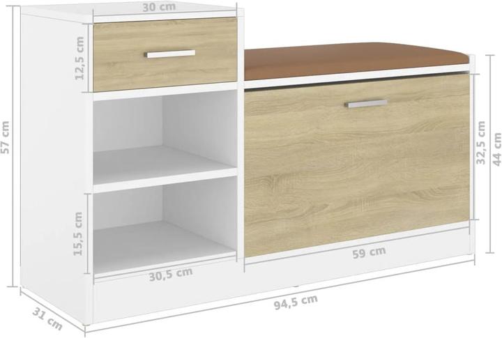 Produktbild VidaXL Calvin (94.5 x 31 x 57 cm)