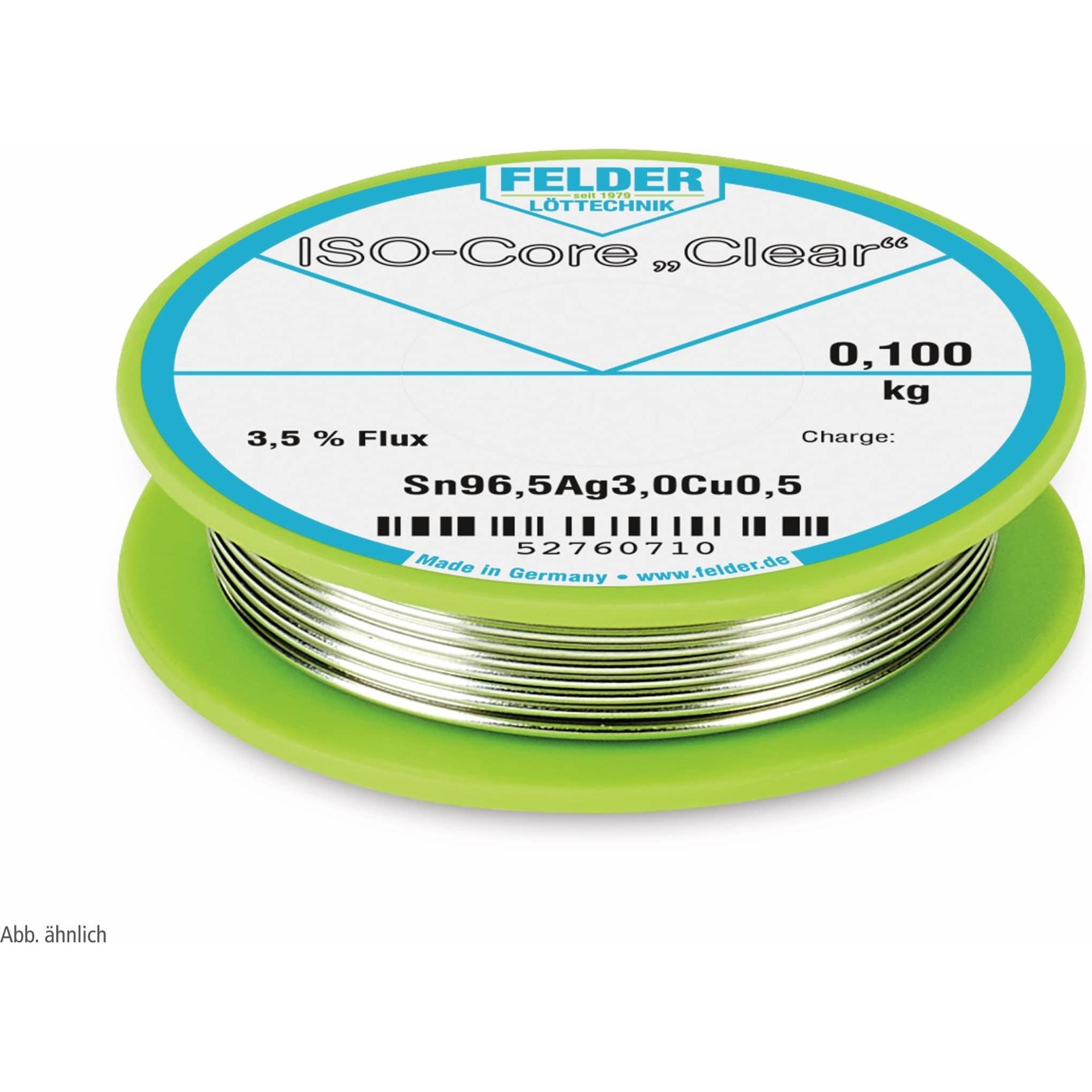 Felder Lottechnik SAC305 trasparente, 0,10 kg, 1 mm (Kit bobina di saldatura), Accessori per saldatore