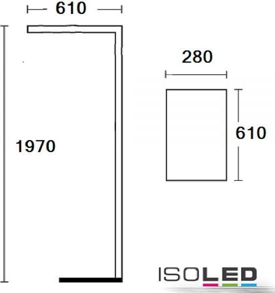 Produktbild Isoled LED Office Stehleuchte PRO 40W+40W 4000K Silber dimmbar (5500 lm)