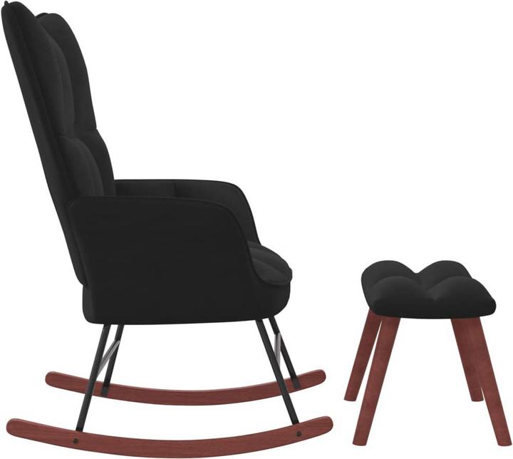 Actual product image vidaXL Schaukelstuhl mit Hocker