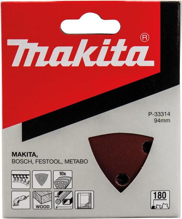 Actual product image Makita Triangular sandpaper Klett grain 180 (180)