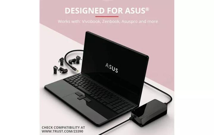 Image du produit Trust Alimentation électrique 90 W Maxo pour ordinateurs portables Asus (90 W)