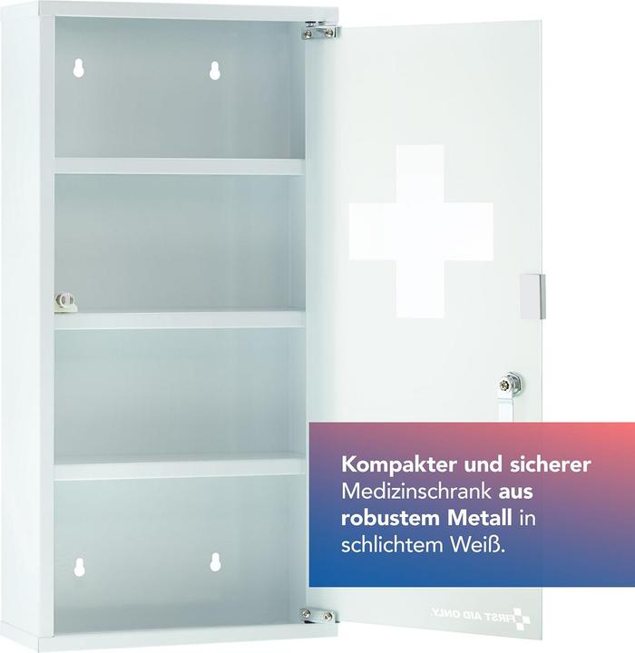 Actual product image First Aid Only Medicine cabinet without filling white (First Aid Kit)