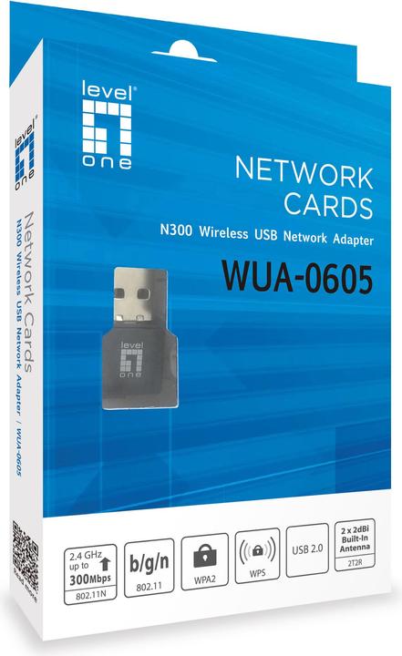 Produktbild LevelOne WUA-0605: WLAN-N USB Adapter (USB 2.0)