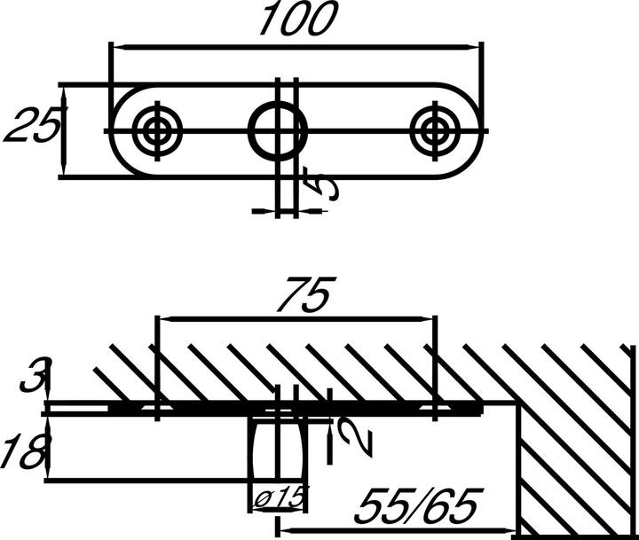 Actual product image Dormakaba Upper spigot PT 24 to Universal (1 pcs.)