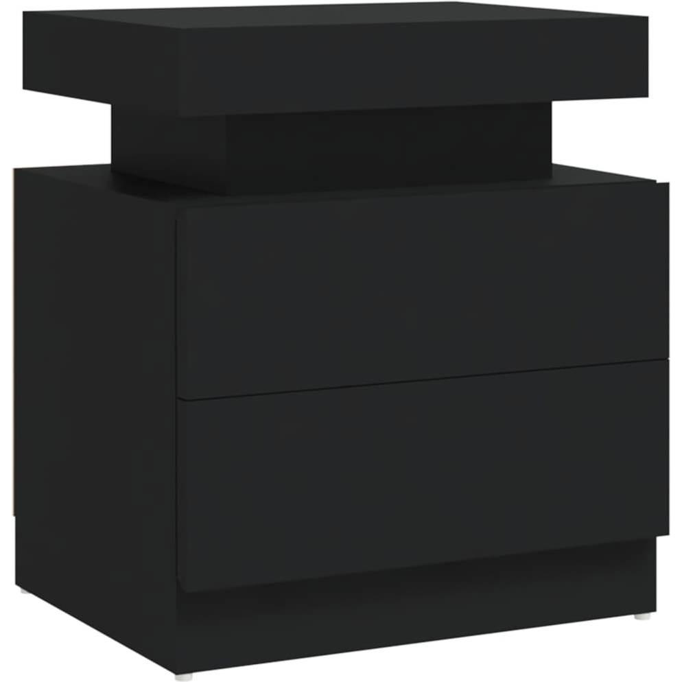 Vidaxl Schwarz Nachttisch, Nachttisch (45 X 35 X 52 Cm)