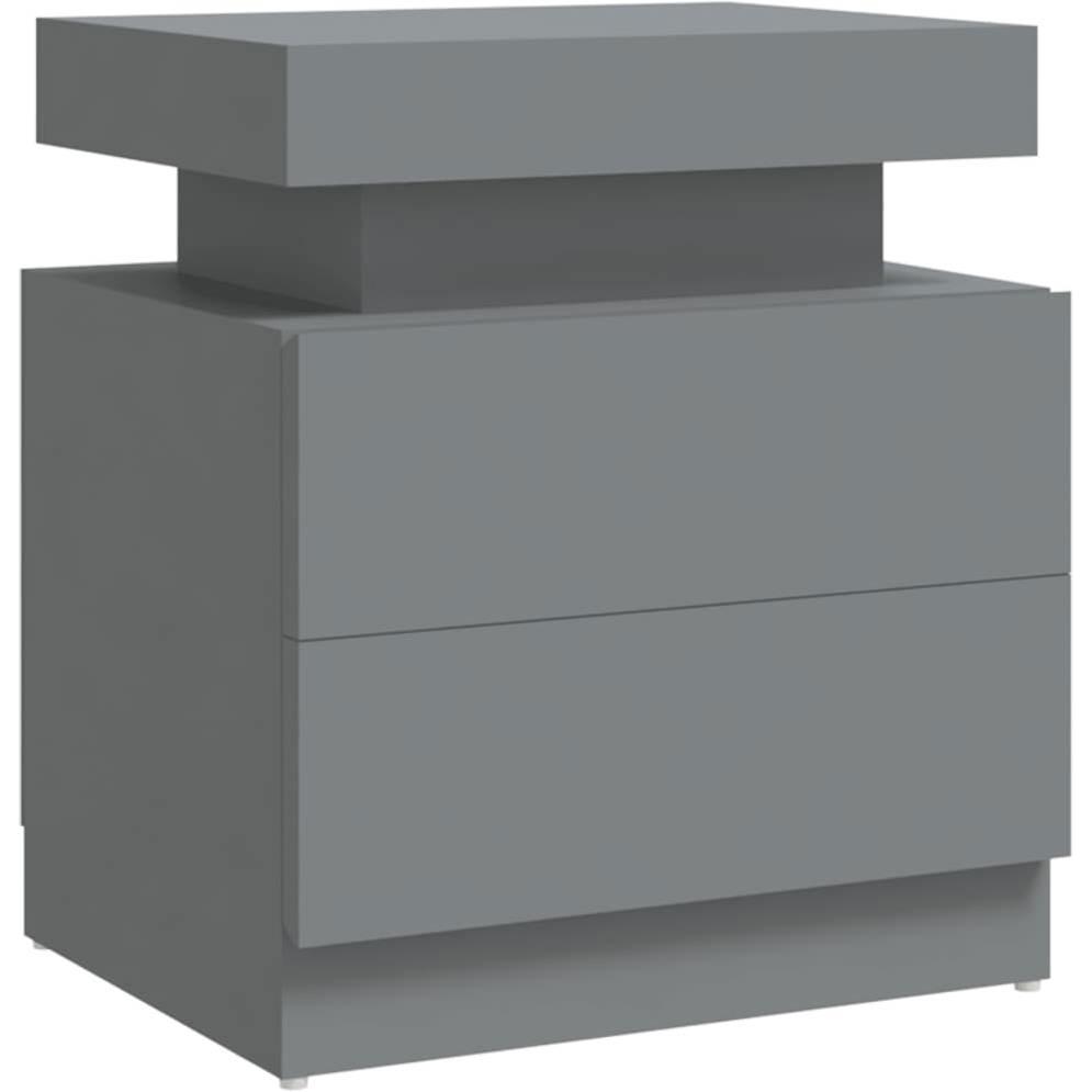 Vidaxl Grau Nachttisch, Nachttisch (35 X 45 X 52 Cm)
