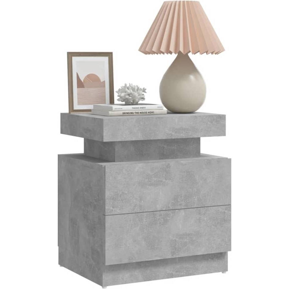 Vidaxl Grau Nachttisch, Nachttisch (35 X 45 X 52 Cm)