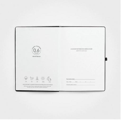 Produktbild A Good Company Steinpapier Notizbuch - A5 Hardcover, Liniert (A5, Liniert, Harter Einband)
