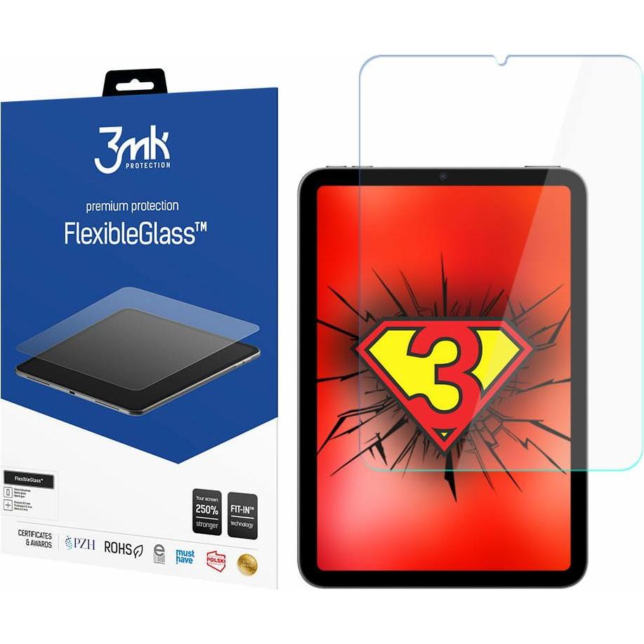 3MK FlexibleGlass Bildschirmschutz, Display Folie (1 Stück, iPad mini 6), Tablet Schutzfolie
